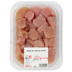 cube de filet de poulet 500g