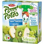 Pom'Potes sans sucre ajouté 5 fruits MATERNE, 4x90g