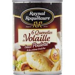 Raynal et Roquelaure, Quenelles de volaille sauce poulette creme fraiche, la boite de 6 - 400g