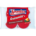 Eponges grattante longue duree Gratounette SPONTEX, 2 unites