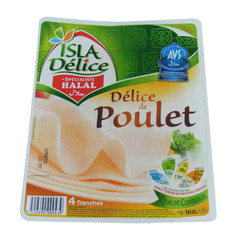 Blanc de poulet tranche Halal ISLA DELICE, 160g