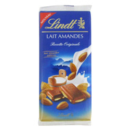 Chocolat au lait amandes recette originale Lindt tab.2x100g