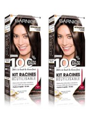 Garnier 100% Brun Mini Kit Coloration Permanente Racine Châtain - Lot de 2