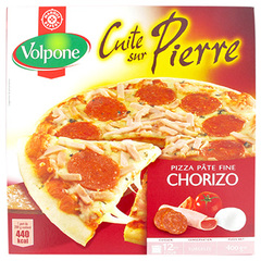 Pizza Volpone Cuite sur Pierre Chorizo 400g