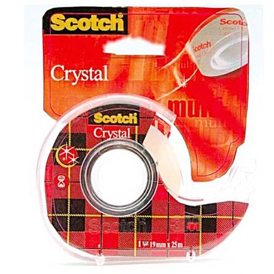 Ruban d'adhesif Crystal et devidoir SCOTCH, 19mmx25m