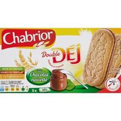Chabrior, Biscuits Double Dej goût chocolat noisette, la boite de 10 biscuits - 253 g