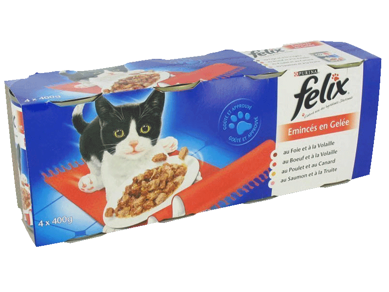 Aliment pour chat Eminces en Gelee FELIX, 4x400g