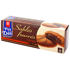 Biscuits P'tit Deli Sables Fourres cacao 125g