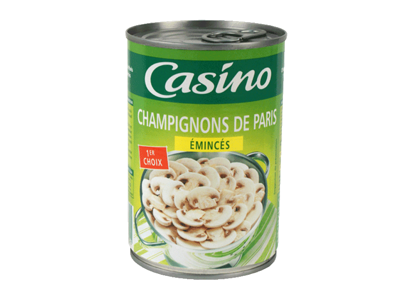 Champignons de Paris eminces Casino 230 g