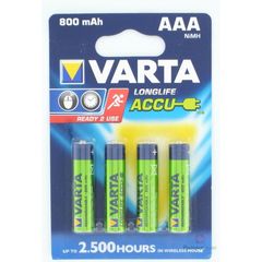 batterie rechargeable Varta Accu Ready2Use AAA Ni-Mh (4-pack, 800 mAh)