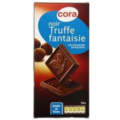 Cora chocolat noir 48% fourre truffe fantaisie et aux eclats de fe...