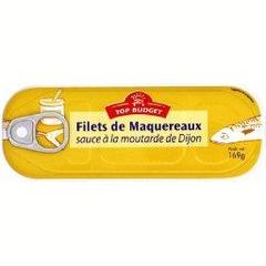 Filets de maquereaux sauce a la moutarde de Dijon, la boite de 169g