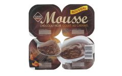 Mousse chocolat noir coulis au caramel 4x60g