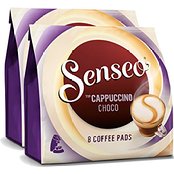 Senseo Dosettes à Café Cappuccino Choco, Café Goût Chocolat, Nouvelle Recette, Lot de 2, 2 x 8Dosettes