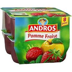 Andros compote pomme fraise 8x100g