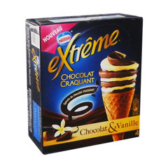 Cône Nestlé Extrême Chocolat vanille 4x110ml