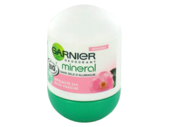 Deodorant Mineral Bio rose fraiche GARNIER, bille de 50ml