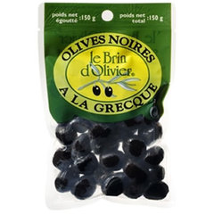 Olives noires a la Grecque LE BRIN D'OLIVIER, 150g