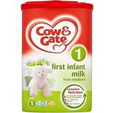 Cow & Gate Première poudre de lait infantile de l'étape 1 du nouveau-né (900g) - Paquet de 2