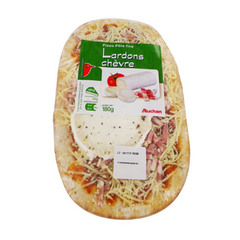 Auchan mini pizza chevre lardon 180g