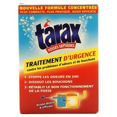 Tarax, Fosses Septiques - Traitement d'urgence odeurs et bouchons, la boite de 200 g