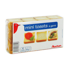 Auchan mini toasts nature 80g