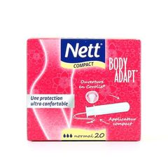 Nett tampons body adapt avec applicateur compact normal x20