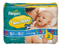 Pampers new baby mini paquet 3/6 kg x 35