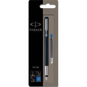 Parker Stylo plume Vector acier massif le stylo + 1 cartouche longue bleu