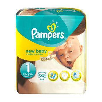 Couches Pampers New Baby Newborn x23