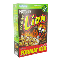Cereales au caramel et au chocolat LION, 675g