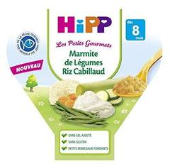 Hipp Les Petits Gourmets Marmite de Légumes Riz Cabillaud dès 8 mois - 7 assiettes de 200 g
