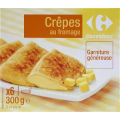 Crepes aux fromages, garniture aux 3 fromages