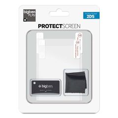 Kit protection écran haute qualité BIG BEN pour Nintendo 2DS, fourni avec un applicateur et une étoffe de nettoyage