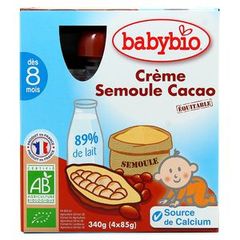Crème semoule cacao Bio dès 8 mois