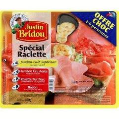 Assortiment Justin Bridou Raclette cru/cuit 480g