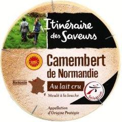 Camembert de Normandie au lait cru, moule a la louche, la boite, 250g