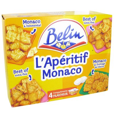 Belin Crackers assortiment monaco lot aperitif 340 gr