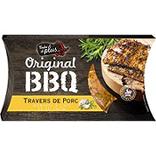 Travers de porc cuit original barbecue,TENDRE ET PLUS, barquette 550 g