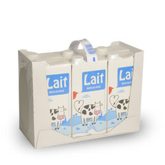 Auchan lait demi-ecreme brique 6x1l