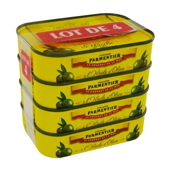 Parmentier sardines entieres a l'huile d'olive 4x135g