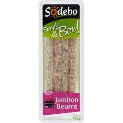 Sandwich jambon beurre SODEBO, 125g