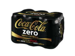 Soda Coca-Cola Zéro Sans caféine - canette 6x33cl