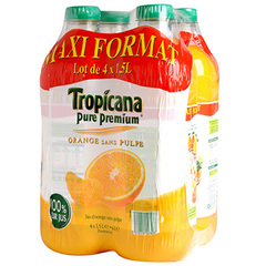 Jus d'orange Tropicana Sans pulpe 4x1.5l 