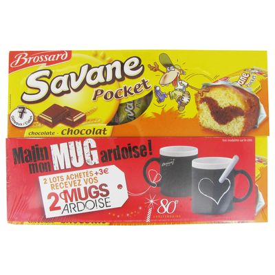 Savane pocket chocolat BROSSARD X7 2x189g, 378g 