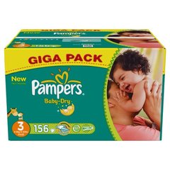 Pampers baby dry giga pack T3 x156