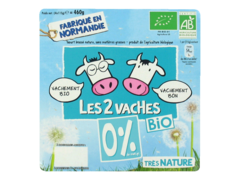 Les 2 Vaches bio nature 0% 4x115g