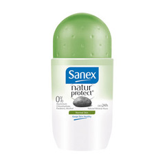 Sanex, Natur Protect - Deodorant 24h peaux normales, pierre d'alun naturelle, le roll-on de 50 ml