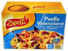 Paella Valenciana au poulet, fruits de mer et chorizo ZAPETTI, 700g