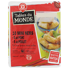 Mini nems Tables du Monde x5porc et x5 poulet sauce 220g